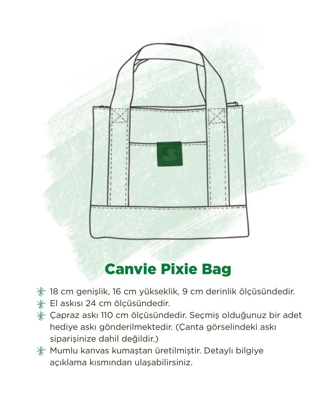 Army  Canvie Pixie - Mumlu Kanvas Çanta