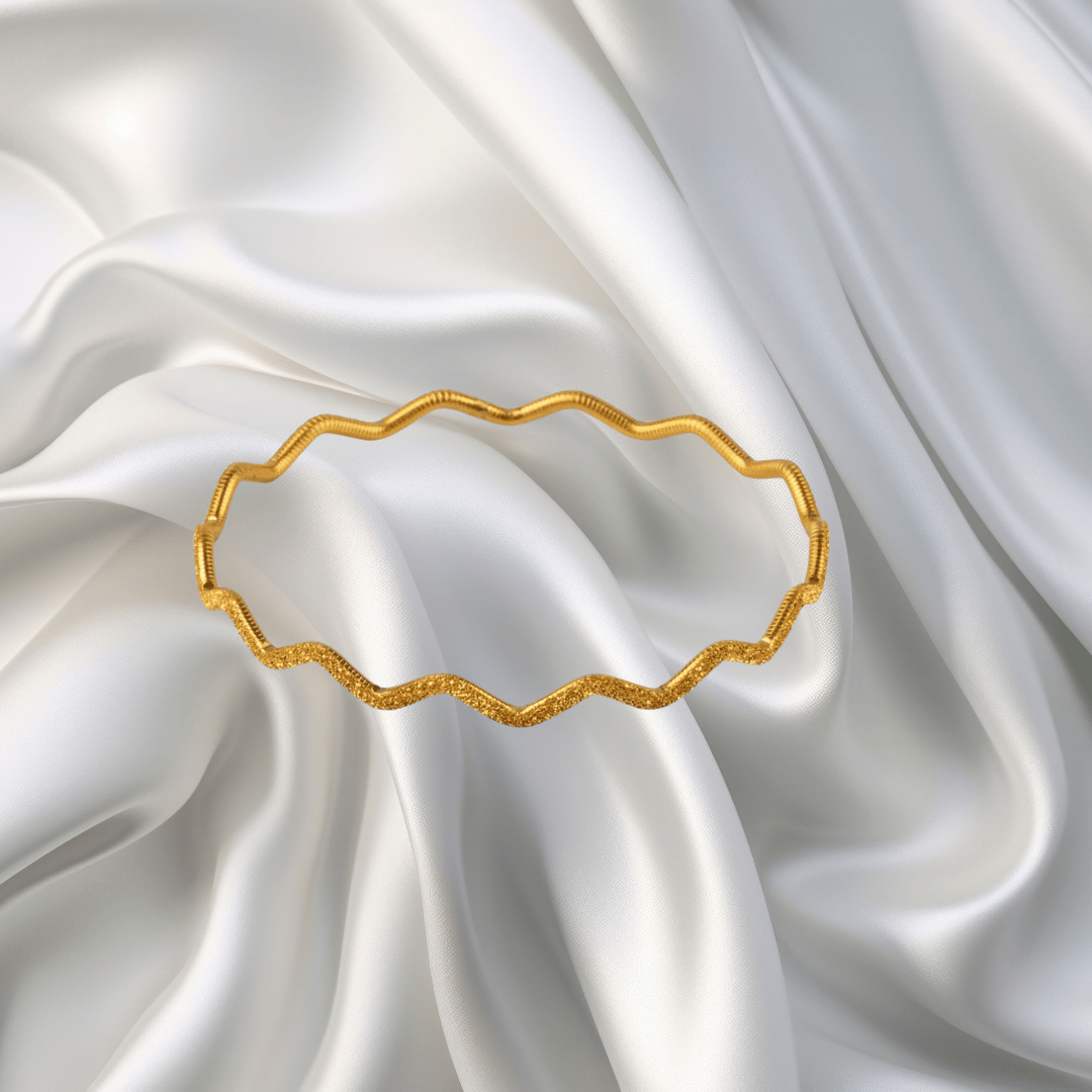 22 Ayar Simli Dalgalı Ajda Bilezik