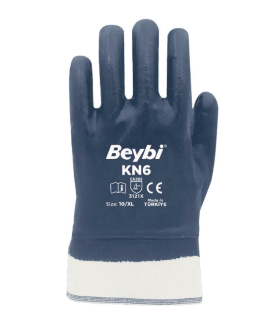 Beybi Kn6 Pamuk Nitril Petrolcü Iş Eldiveni No:10 - 144Adet