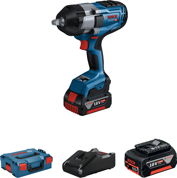 Bosch Professional GDS 18V-1000 (2 x 5.0 Ah; L-Boxx) Akülü Darbeli Somun Sıkma Makinesi