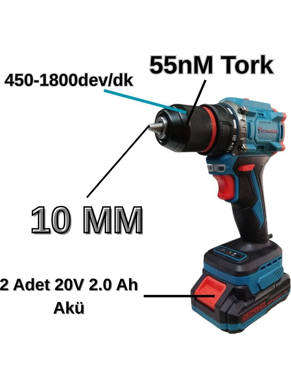CatPower E1010 Akülü Vidalama Makinesi