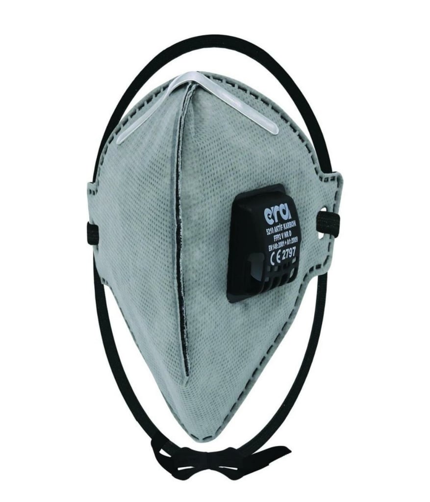 ERA 5210 FFP2 Ventilli Toz Maskesi(Aktif Karbonlu Katlanır)