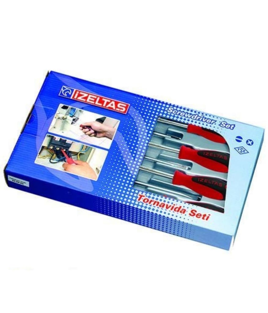 İzeltaş Kraft Düz Tornavida Serisi 8 Li