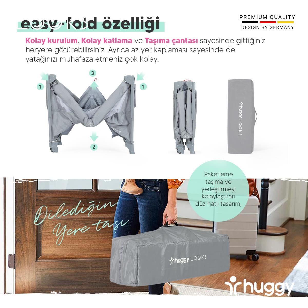  Huggy Looks 5 In 1 Anne Yani Park Yatak Oyun Parkı(Yatak Hediyeli)