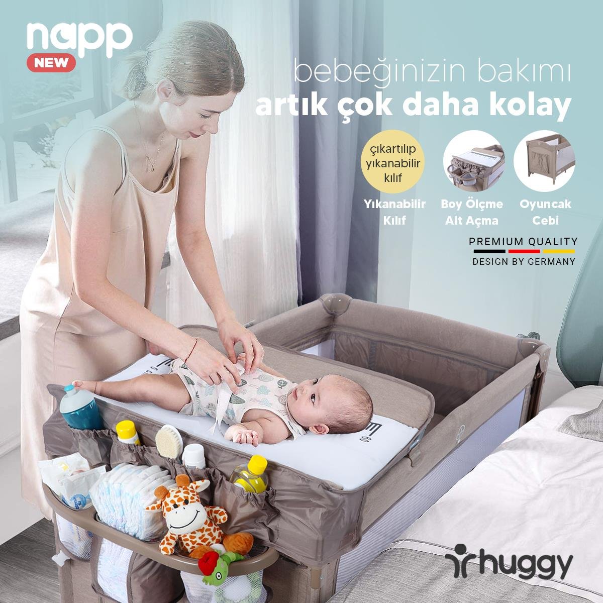  Huggy Napp 6 In 1 Anne Yani Park Yatak Oyun Parkı 70X120 XL