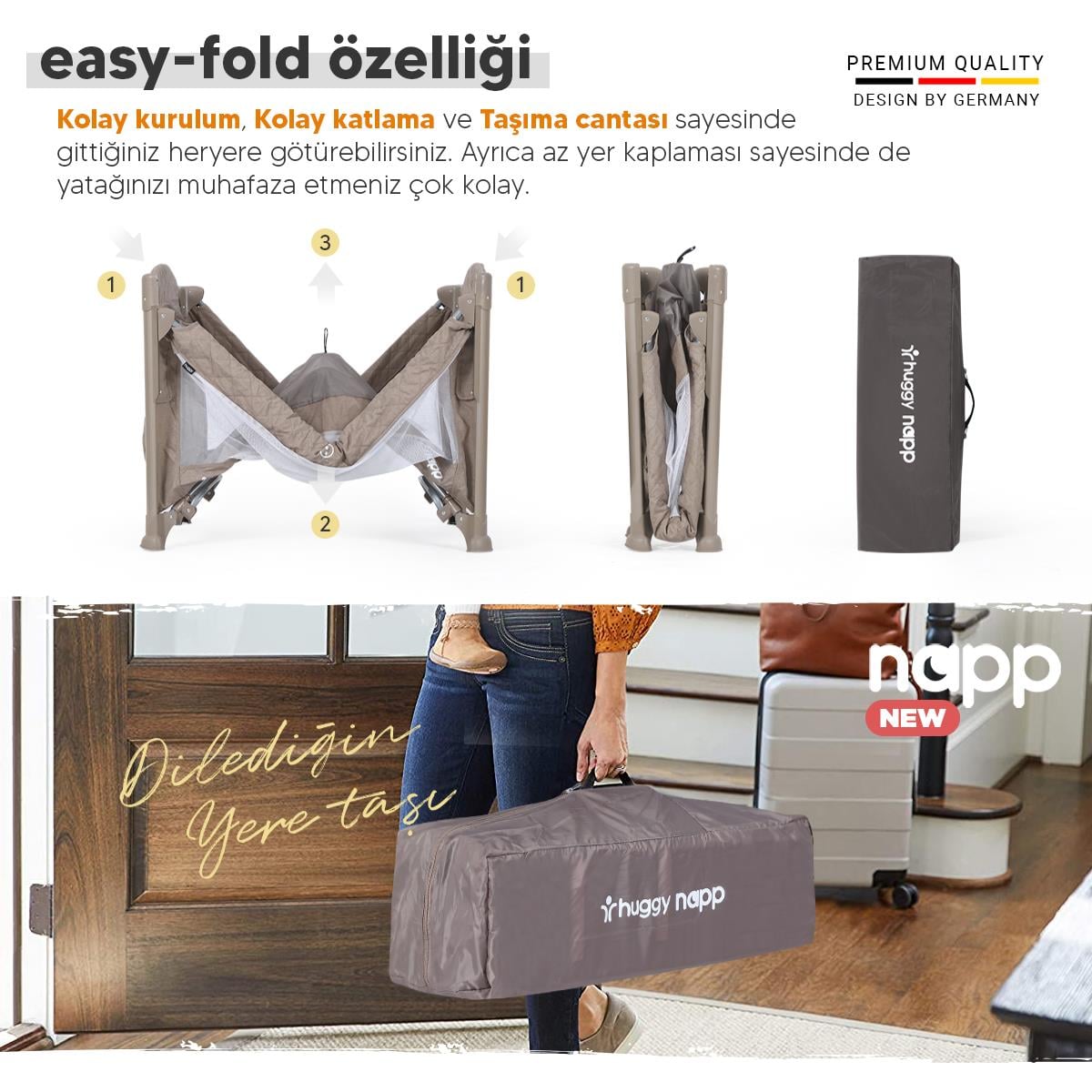  Huggy Napp 6 In 1 Anne Yani Park Yatak Oyun Parkı 70X120 XL