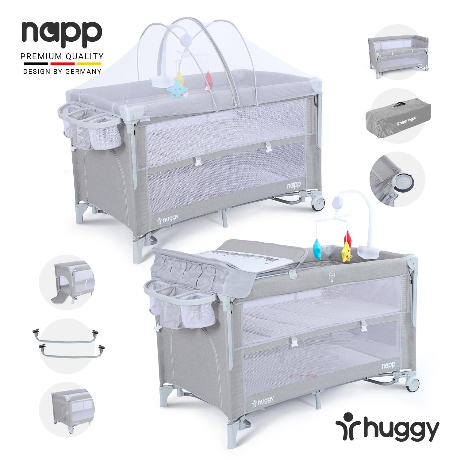  Huggy Napp 6 In 1 Anne Yani Park Yatak Oyun Parkı 70X120 XL