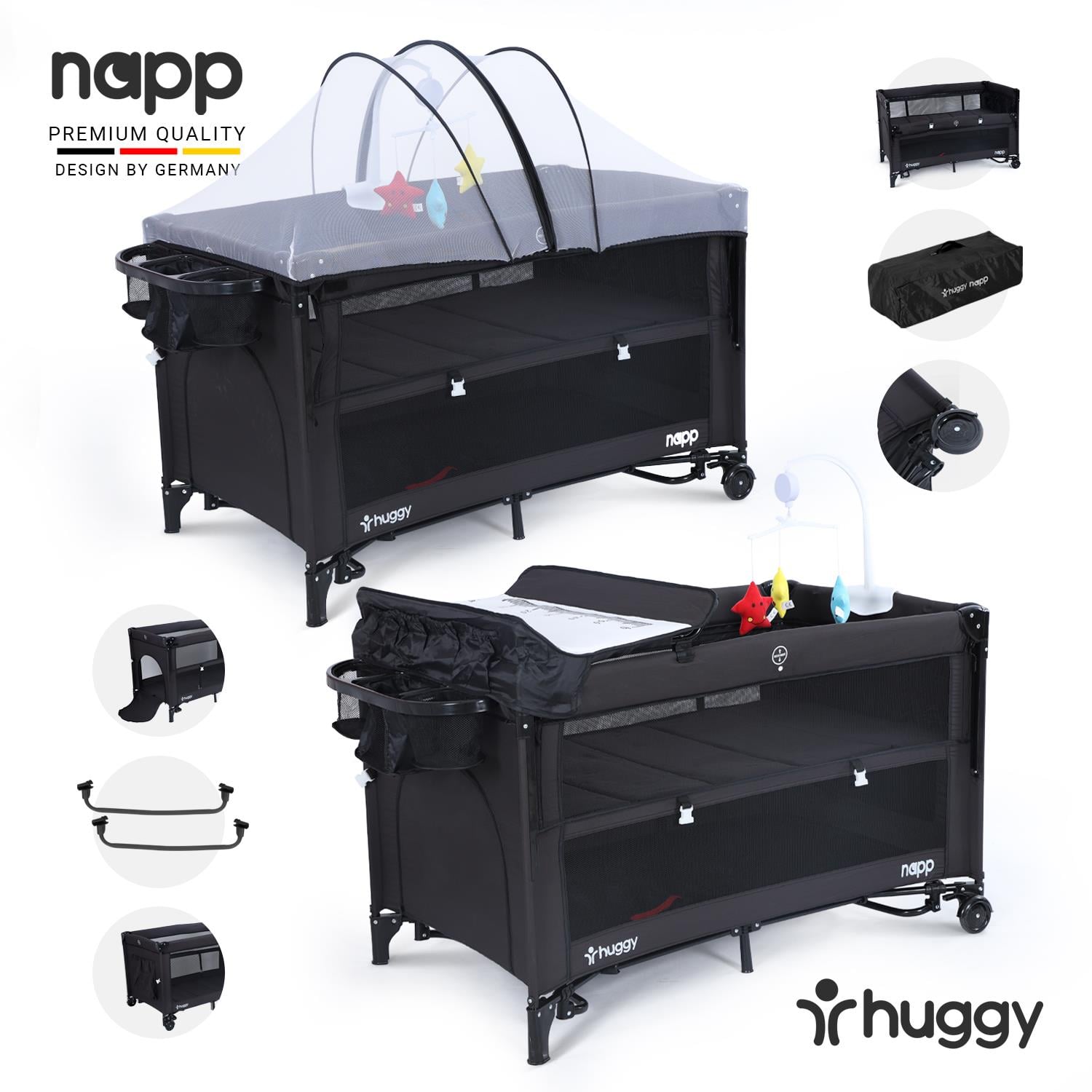  Huggy Napp 6 In 1 Anne Yani Park Yatak Oyun Parkı 70X120 XL
