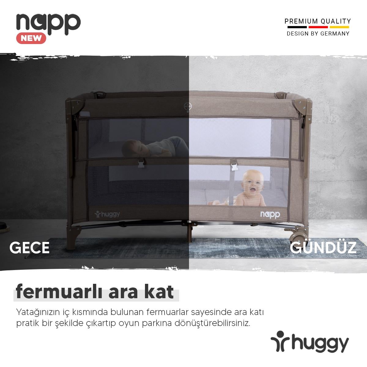  Huggy Napp 6 In 1 Anne Yani Park Yatak Oyun Parkı 70X120 XL