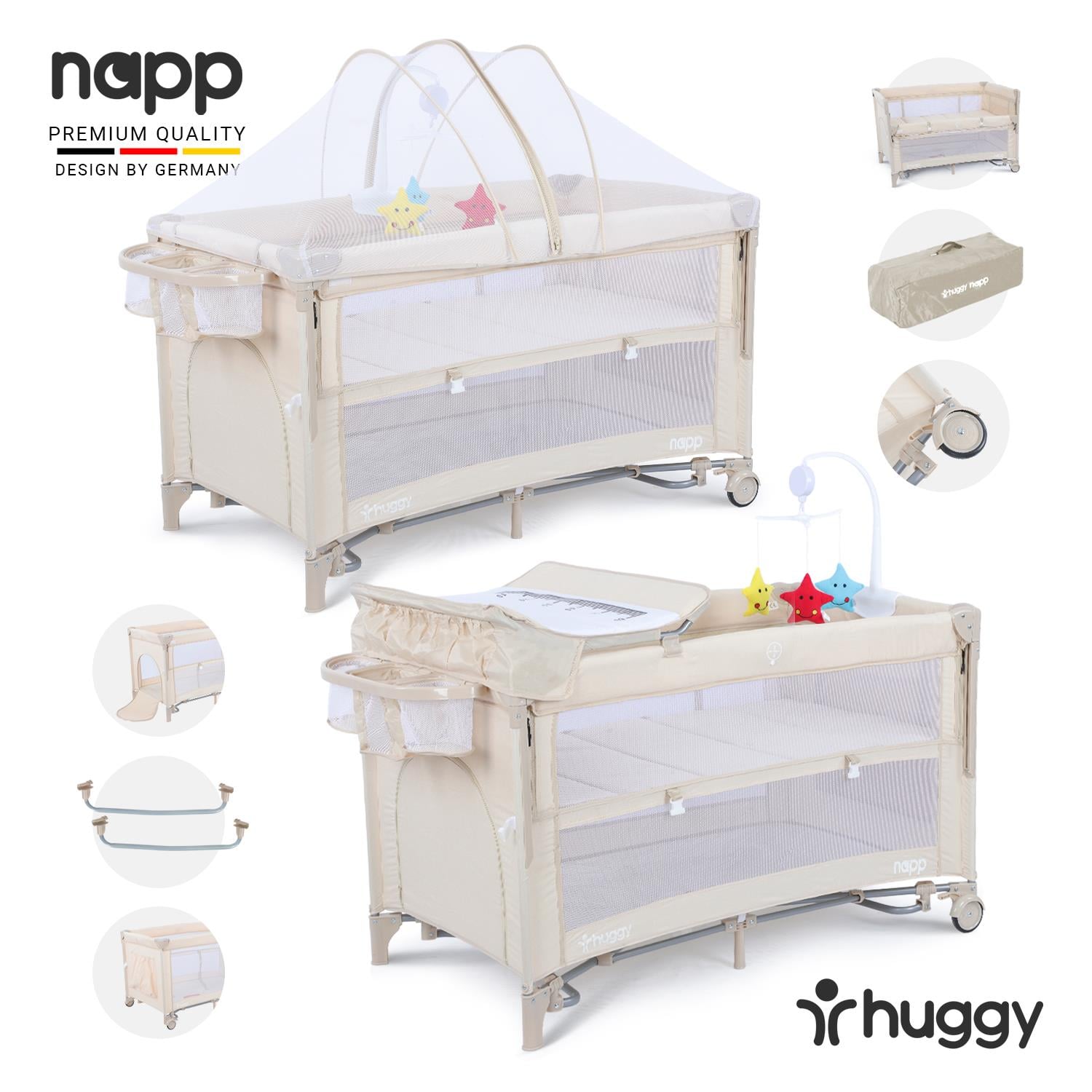  Huggy Napp 6 In 1 Anne Yani Park Yatak Oyun Parkı 70X120 XL