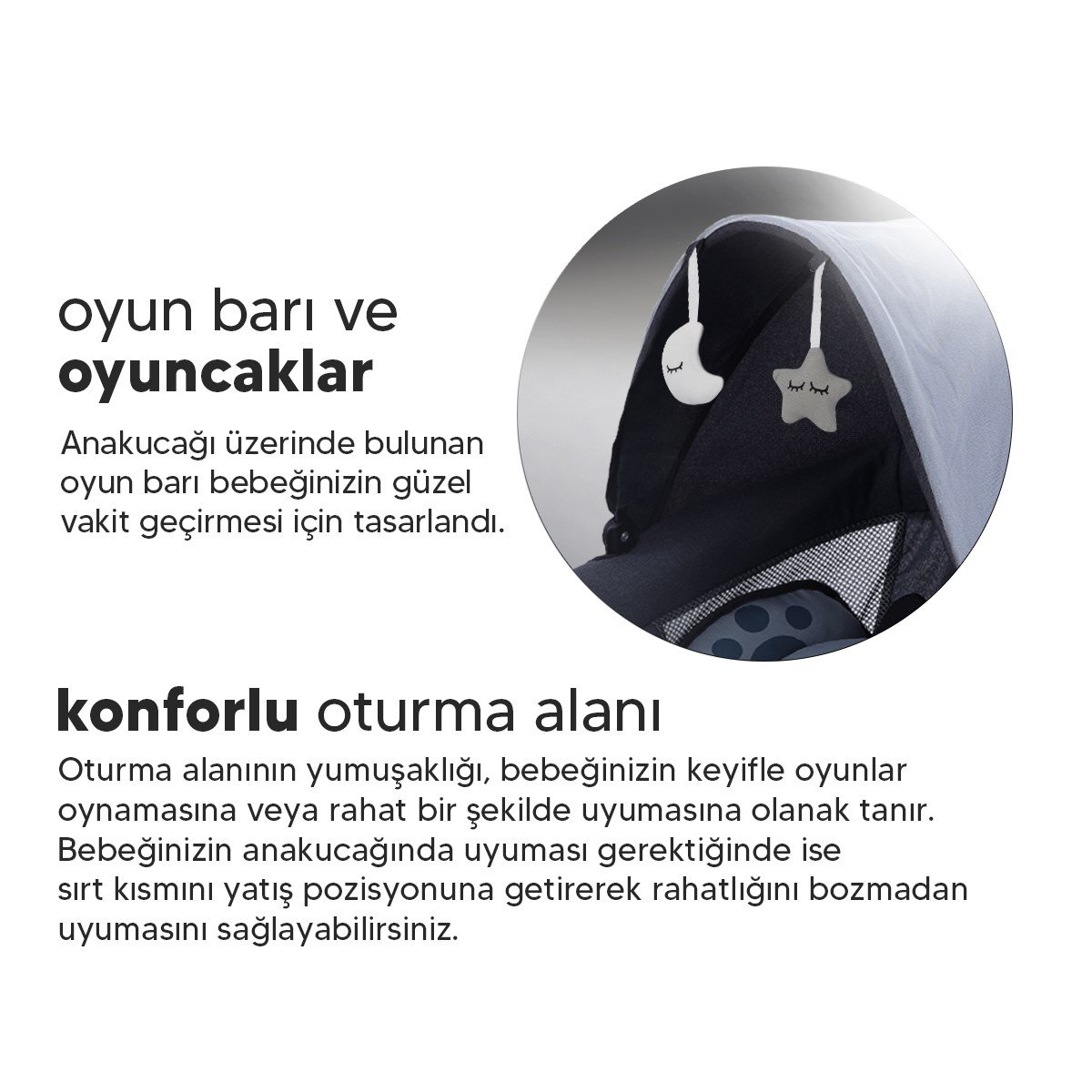 Huggy Pie Yenidoğandana Uygun Otomatik Sallanabilir Kumandalı Bluetooth Müzikli Ana Kucağı
