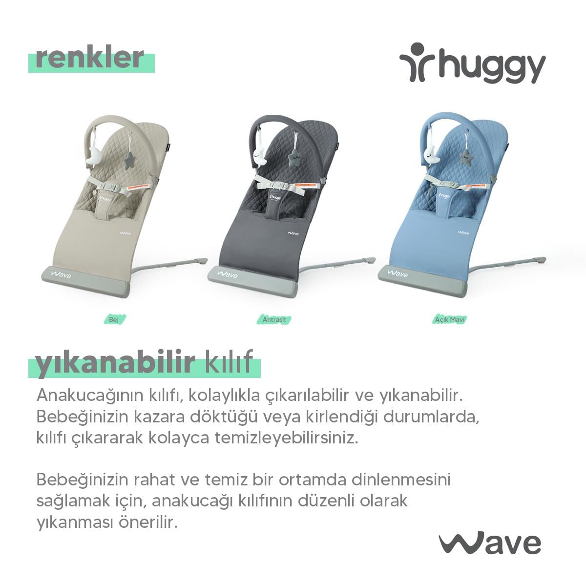 Huggy Wave Bebek Hareket Ettikçe Sallanabilen Kademeli Müzikli Titreşimli Anakucağı