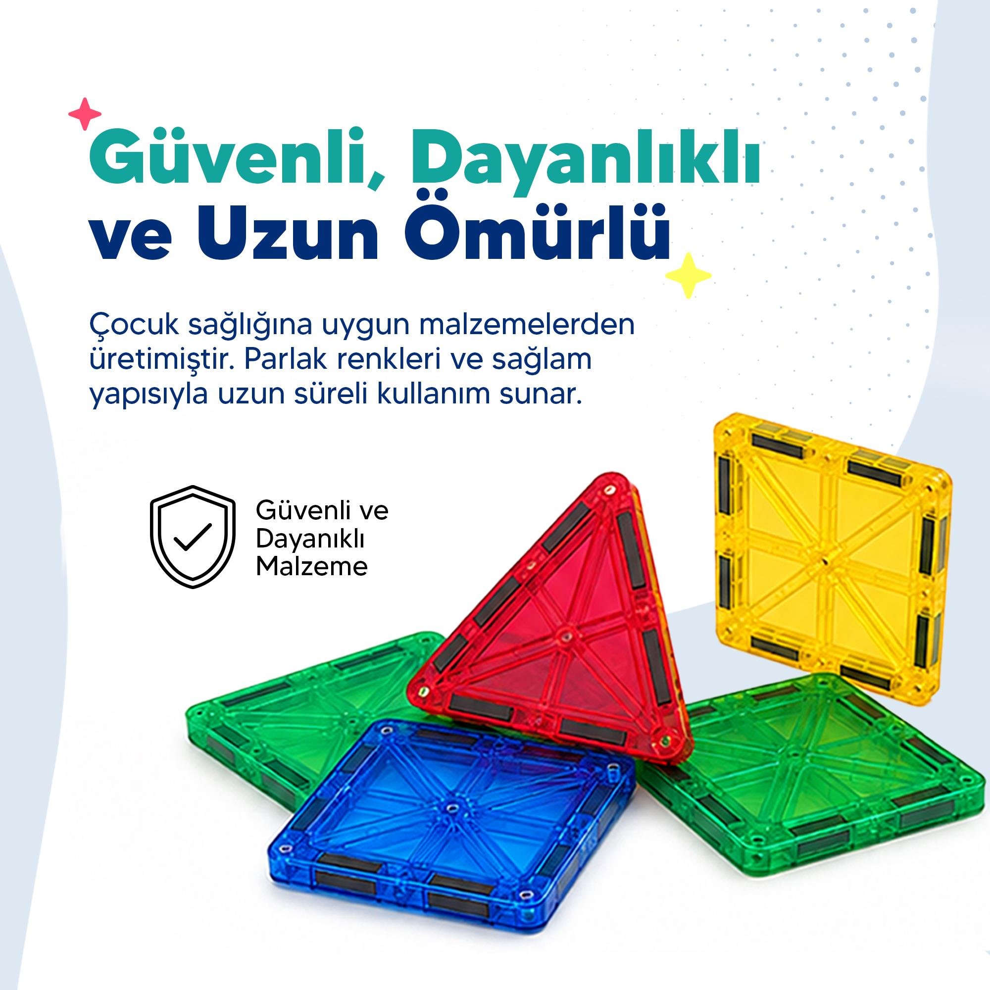 Manyetik Puzzle 64 Parça Yapı Blokları