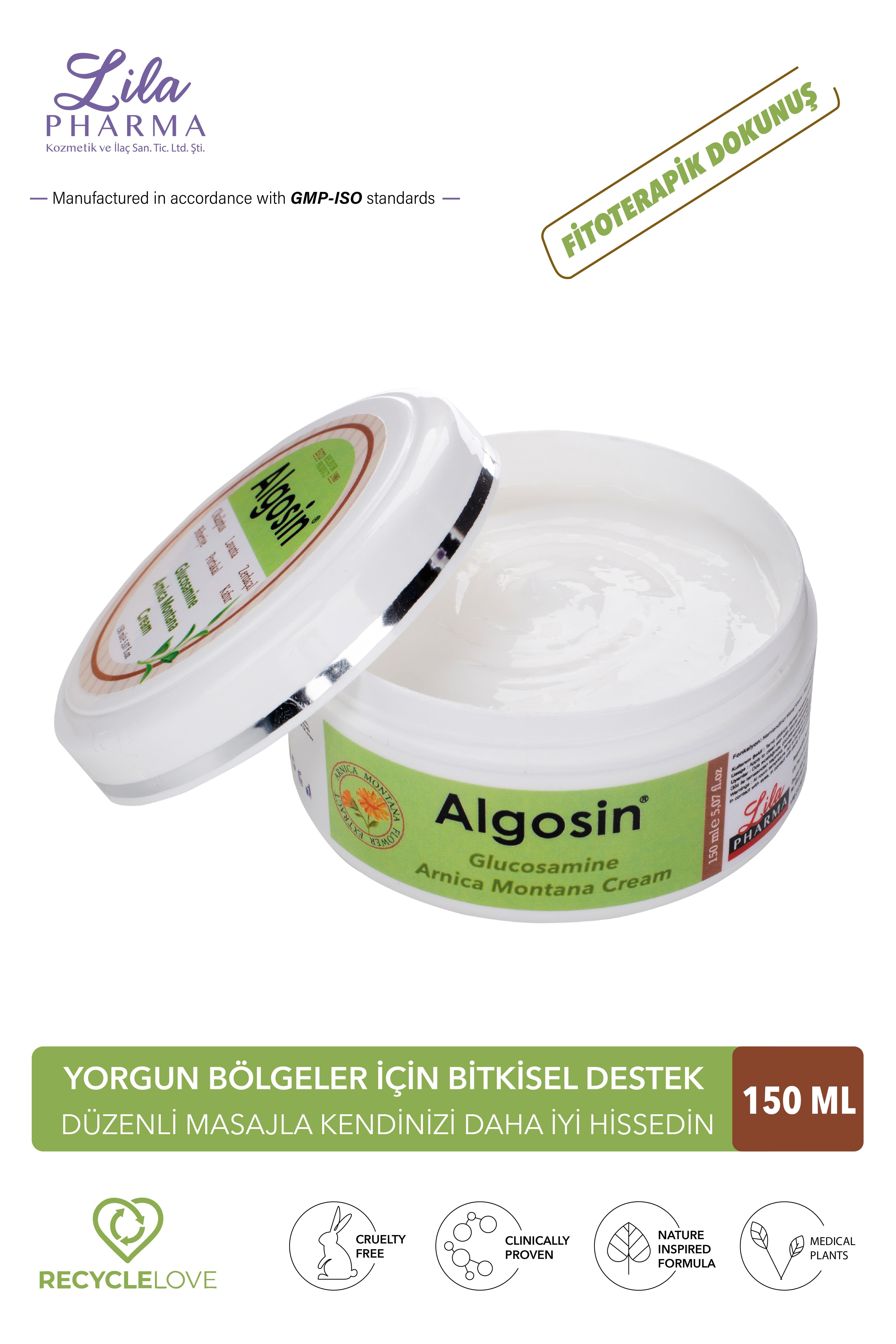 4 Adet Algosin Fitoterapik Glukozamin ve Aromatik Bitkisel Yağlar İçeren Masaj Kremi