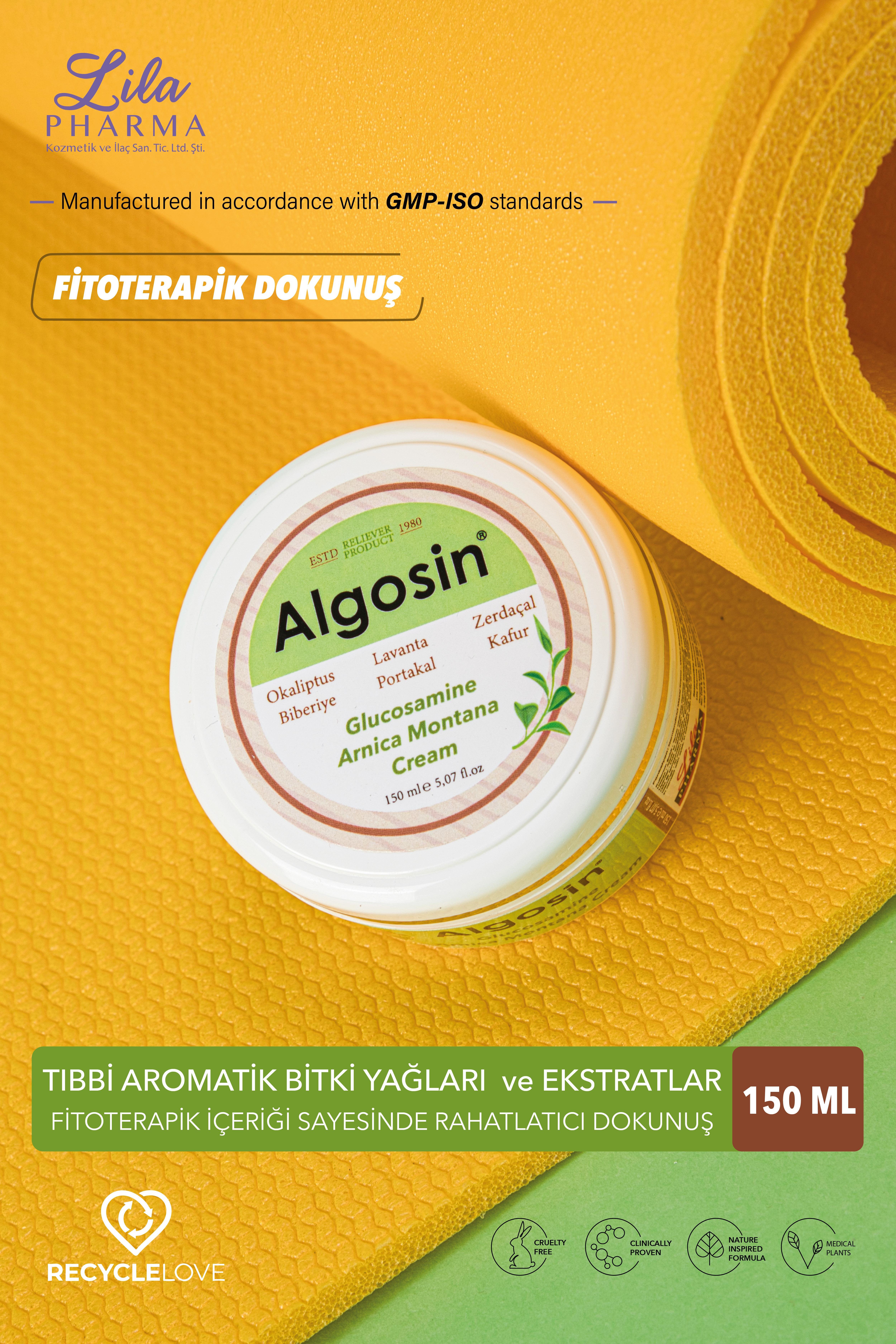 4 Adet Algosin Fitoterapik Glukozamin ve Aromatik Bitkisel Yağlar İçeren Masaj Kremi