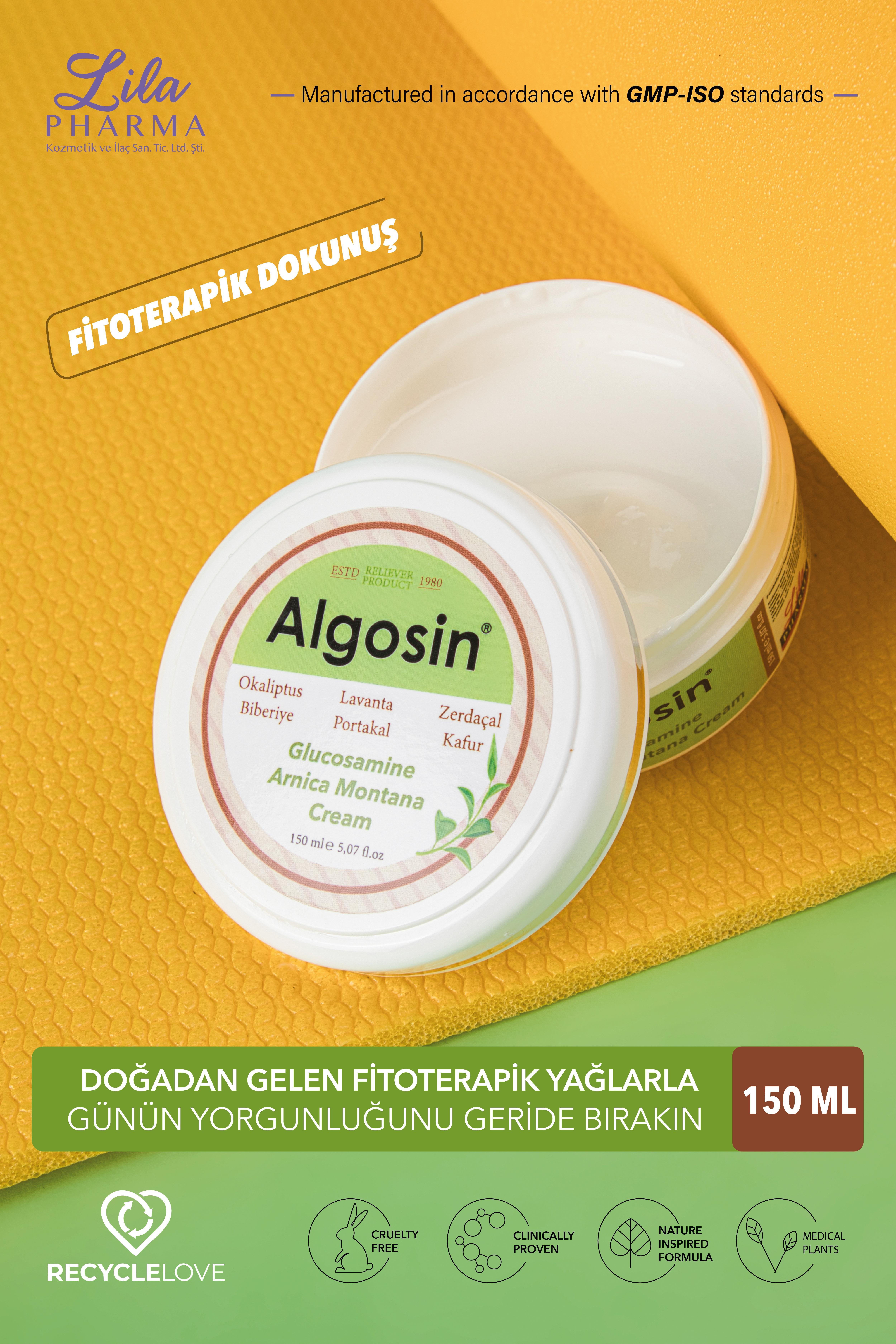 Algosin Fitoterapik Glukozamin ve Aromatik Bitkisel Yağlar İçeren Masaj Kremi