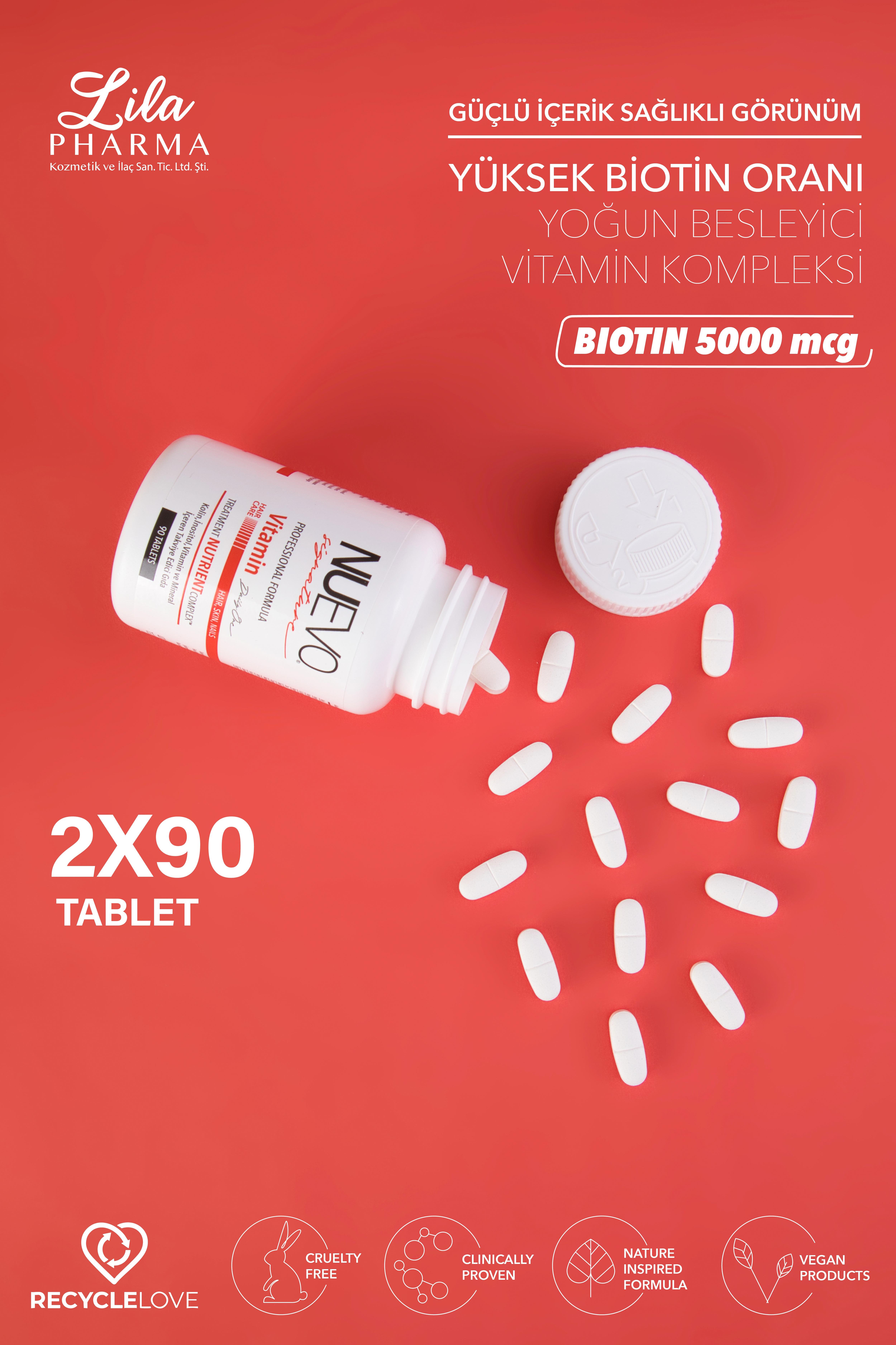 Nuevo Signature 90 Tabletlik Saç, Tırnak Ve Cilt Destekleyici Vitamin Kompleksi