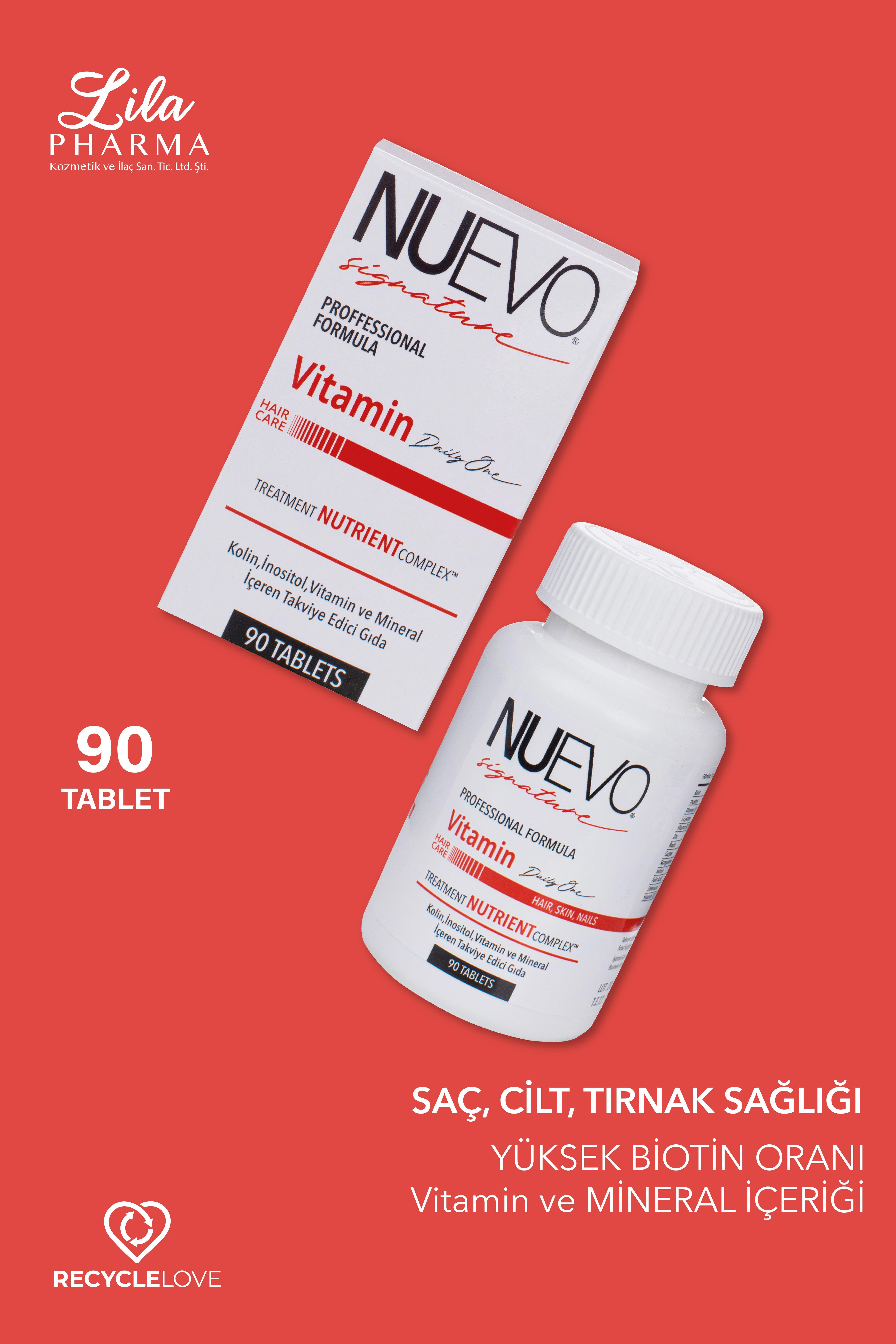Nuevo Signature 90 Tabletlik Saç, Tırnak Ve Cilt Destekleyici Vitamin Kompleksi
