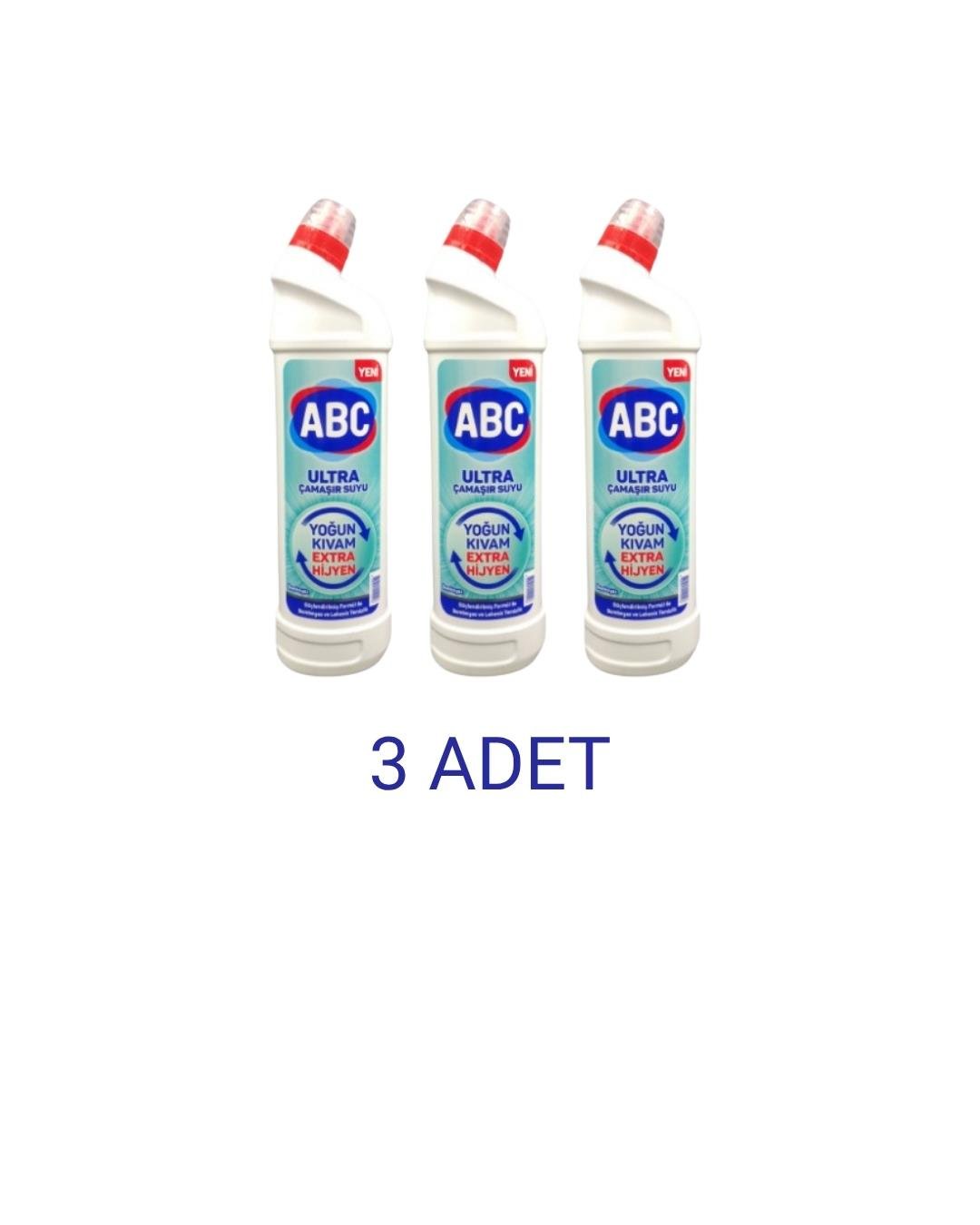 ABC Bembeyaz Ultra Çamaşır Suyu 750 Ml x 3 Adet