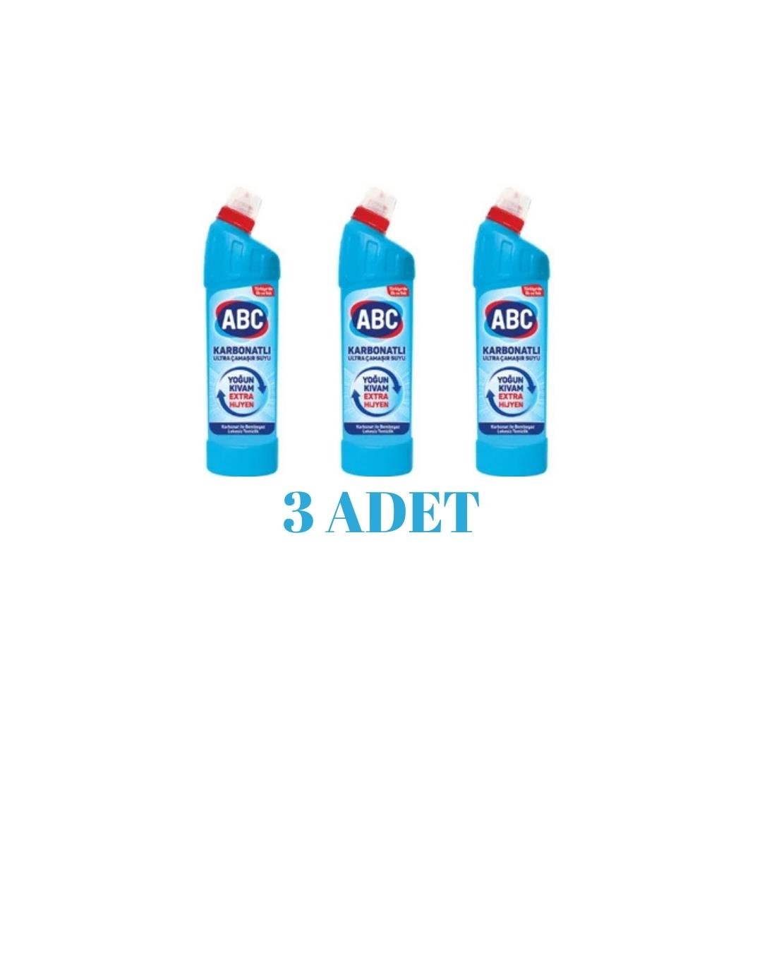 ABC Ultra Çamaşır Suyu Karbonatlı 750 Ml x 3 Adet