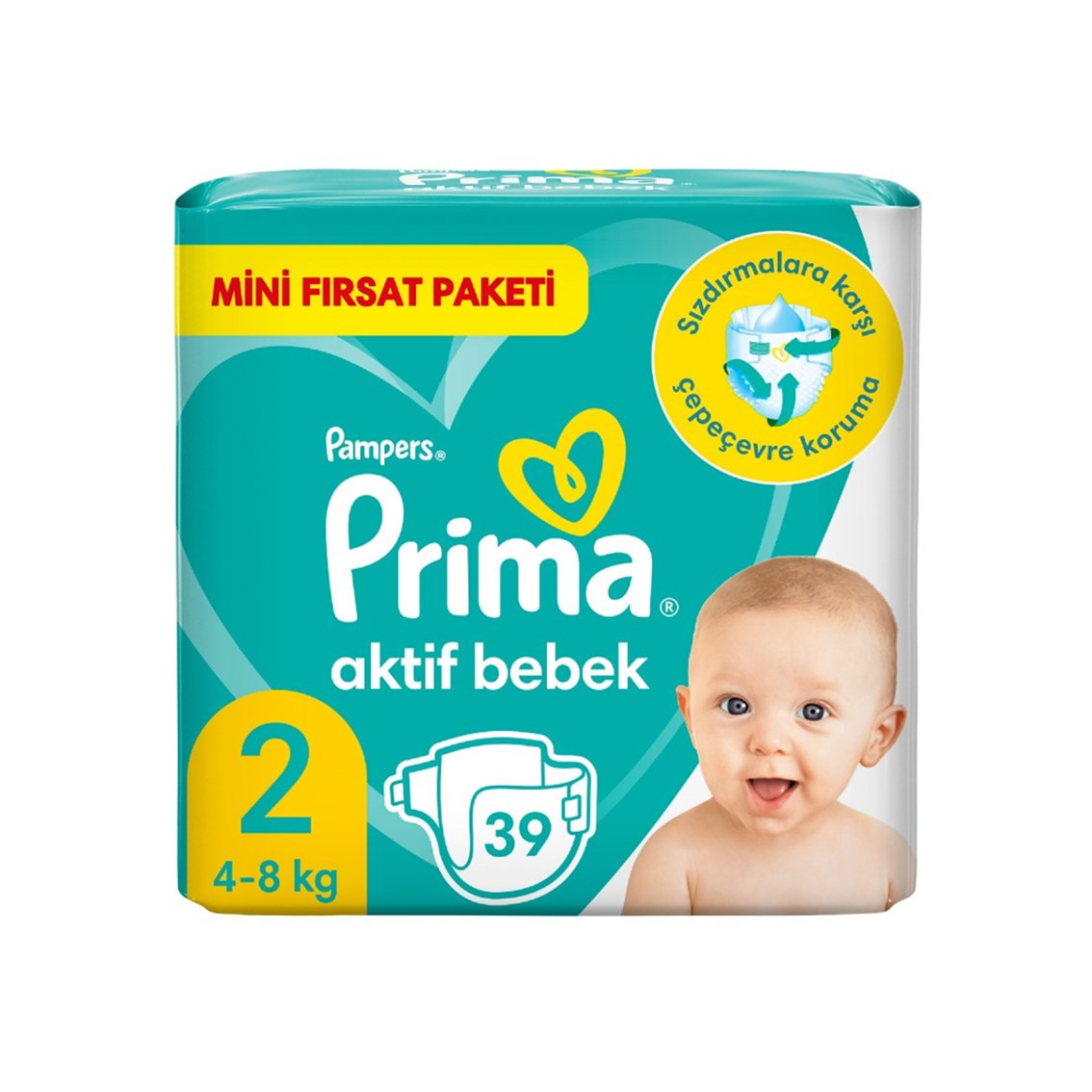 Aktif Bebek 2 Beden Bebek Bezi 39'lu Mini Fırsat Paketi