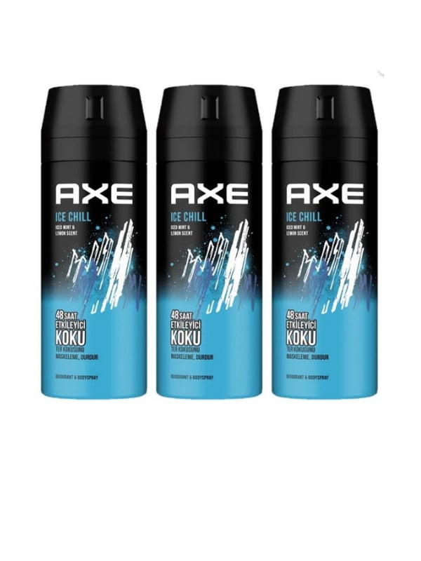 Axe Ice Chill Sprey Deodorant 150 ML x 3 Adet