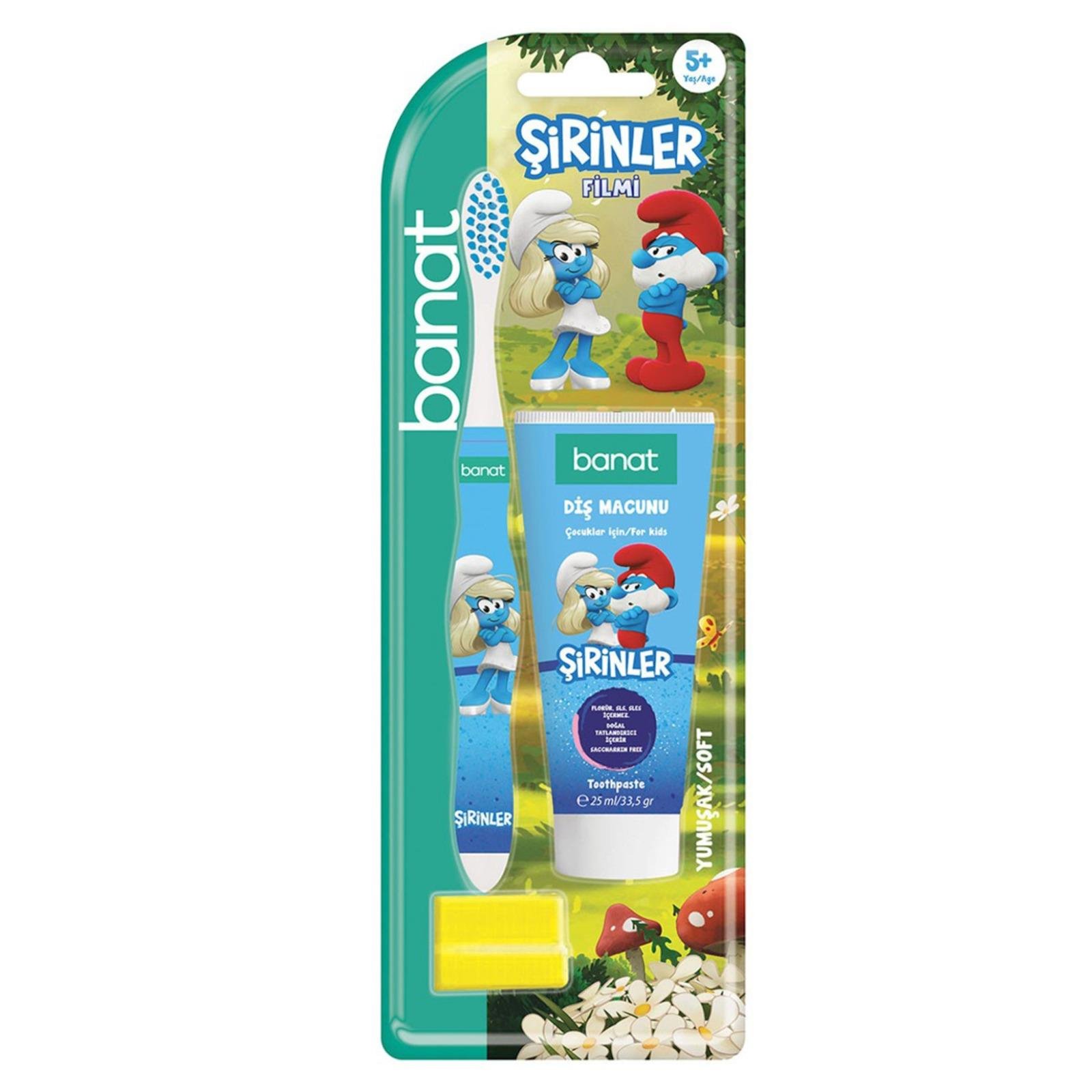 Banat Ağız Bakım Seti The Smurfs (Şirinler) (25 Ml Macunlu)