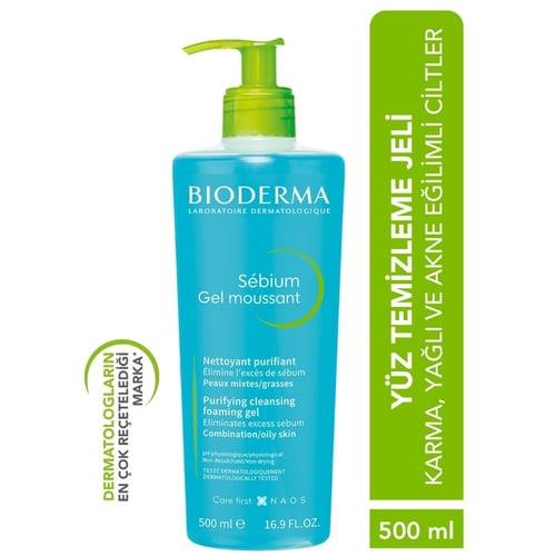 Bioderma -Yüz Temizleme - Yağlı Cilt -  Sebium Foaming -Köpük Arındırıcı Temizleme Jeli 500ML 