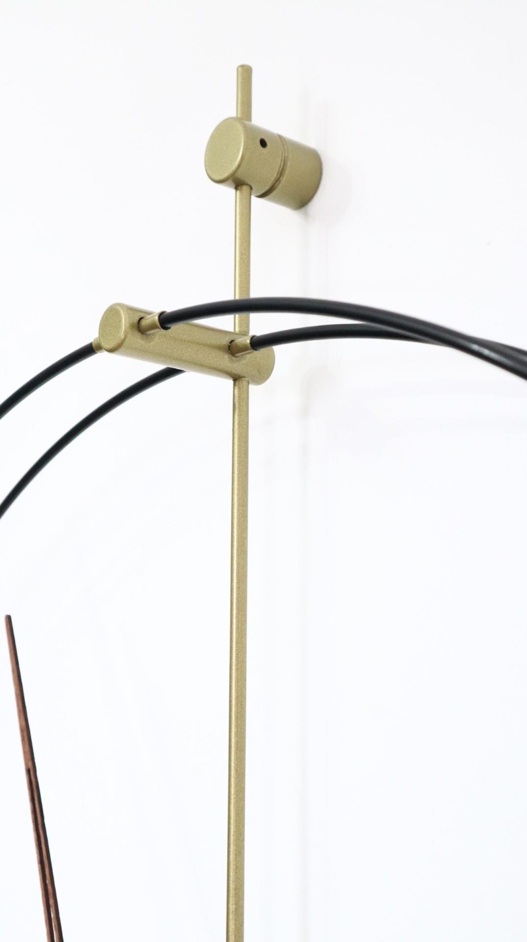 Çift Fiberglass Duvar Saati Gold