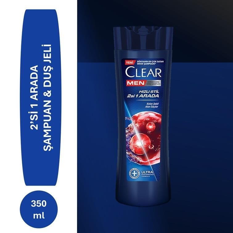 Clear Men Hızlı Stil 2 si 1 Arada Şampuan