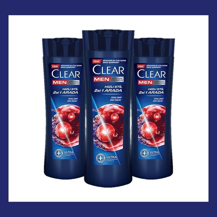 Clear Men Hızlı Stil 2 si 1 Arada Şampuan