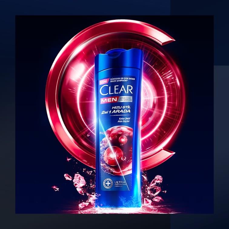 Clear Men Hızlı Stil 2 si 1 Arada Şampuan