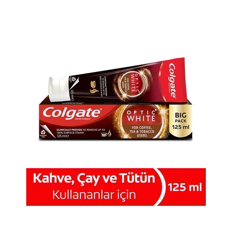 Colgate Optic White Diş Macunu /Kahve, Çay ve Tütün Kullananlar İçin 125 Ml