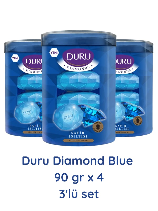 Duru Diamonds Serisi Blue Katı Sabun 4x90 Gr 3 Adet