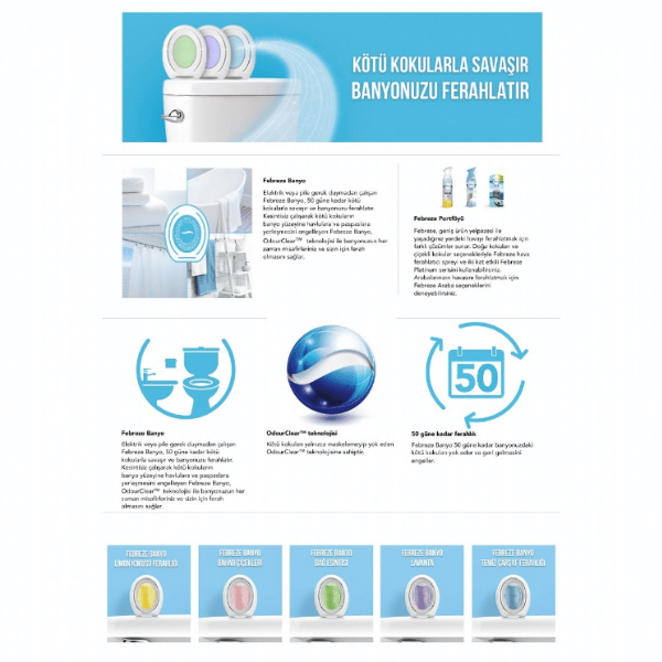 Febreze Hava Ferahlatıcı Banyo Oda Kokusu Lavanta