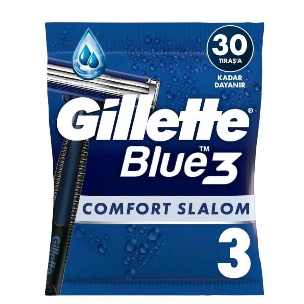 GILLETTE BLUE III COMFORT SLALOM 3'LÜ POŞET