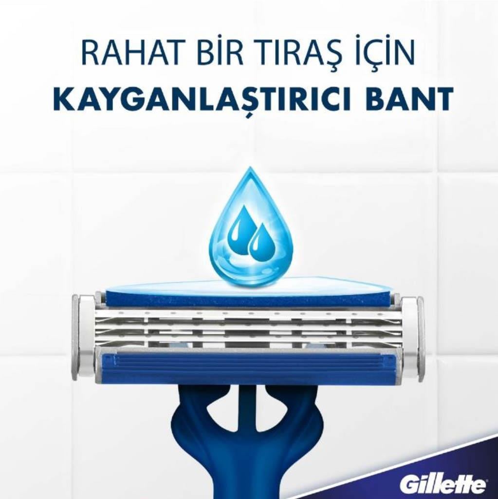 GILLETTE BLUE III COMFORT SLALOM 3'LÜ POŞET