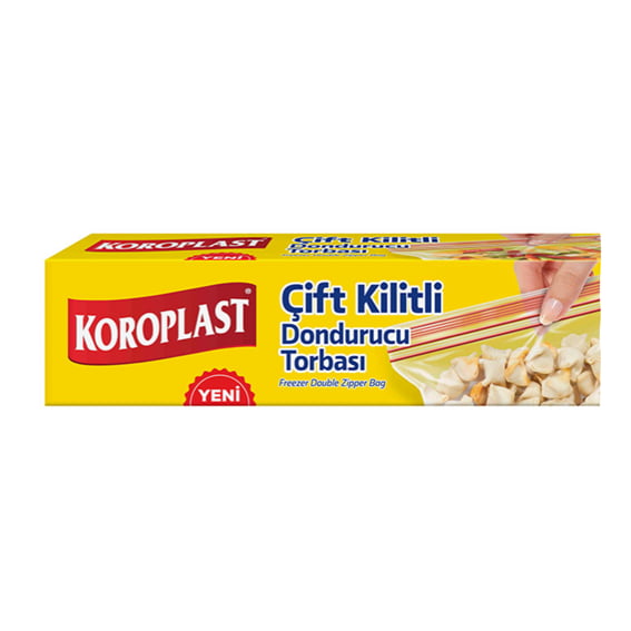 Koroplast Çift Kilitli Dondurucu Torbası Orta Boy
