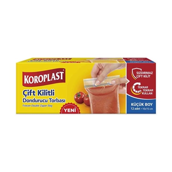 Koroplast Çift Kilitli Dondurucu Torbası Küçük Boy