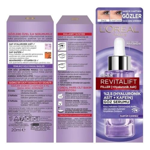 LOREAL PARİS REVITALIFT FILLER GÖZ SERUMU 20 ML
