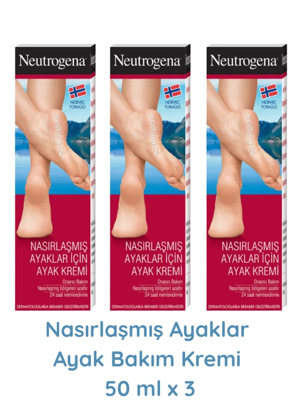 Neutrogena Nasırlaşmış Ayaklar Bakım Kremi 50 Ml 3 Adet