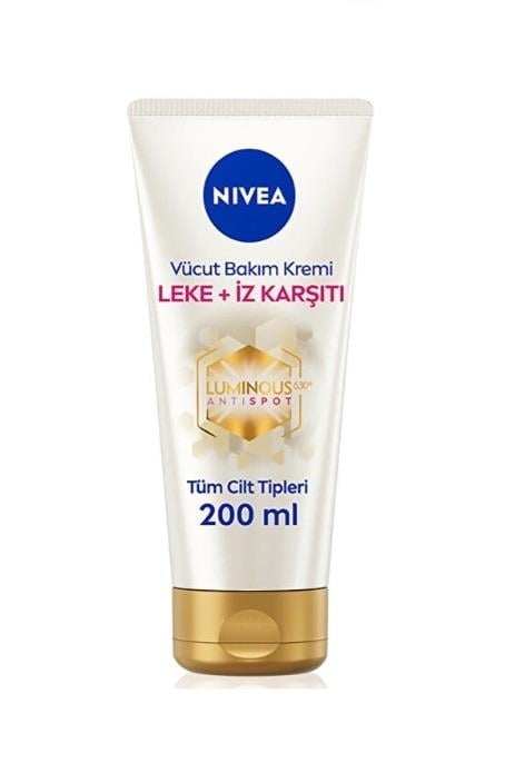 NIVEA BODY - Vücut Bakım Kremi - LUMinouS630 AntiSpot &Anti Stretch Günşe Lekesi ve Çatlak İzlerine Karşı Özel Vücut Bakım Kremi 200 ML