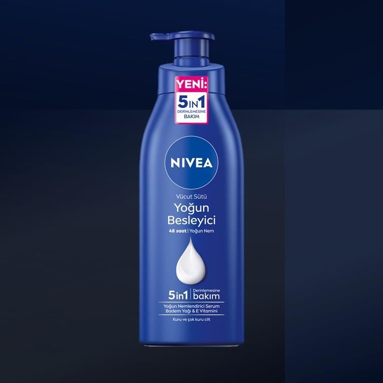 NIVEA BODY - Vücut Bakım - YOĞUN BESLEYİCİ VÜCUT SÜTÜ -  Kuru Cilt Ve Çok Kuru Cilt  İçin Klinik Onaylı Besleyici Yoğun Bakım ve Nemlendirme, 400 ML - 72 Saate Kadar Etkin - Cilt Dostu Badem Yağı ve Saf Hyaluron İçeriği