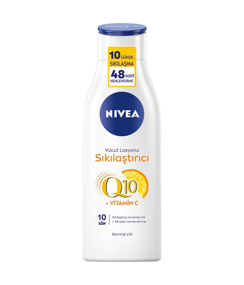 NIVEA BODY - Vücut Kremi - Q10 - Sıkılaştırıcı Vücut Losyonu - 10 günde Esnek ve Daha Sıkı Bir Cilt - 250 ML