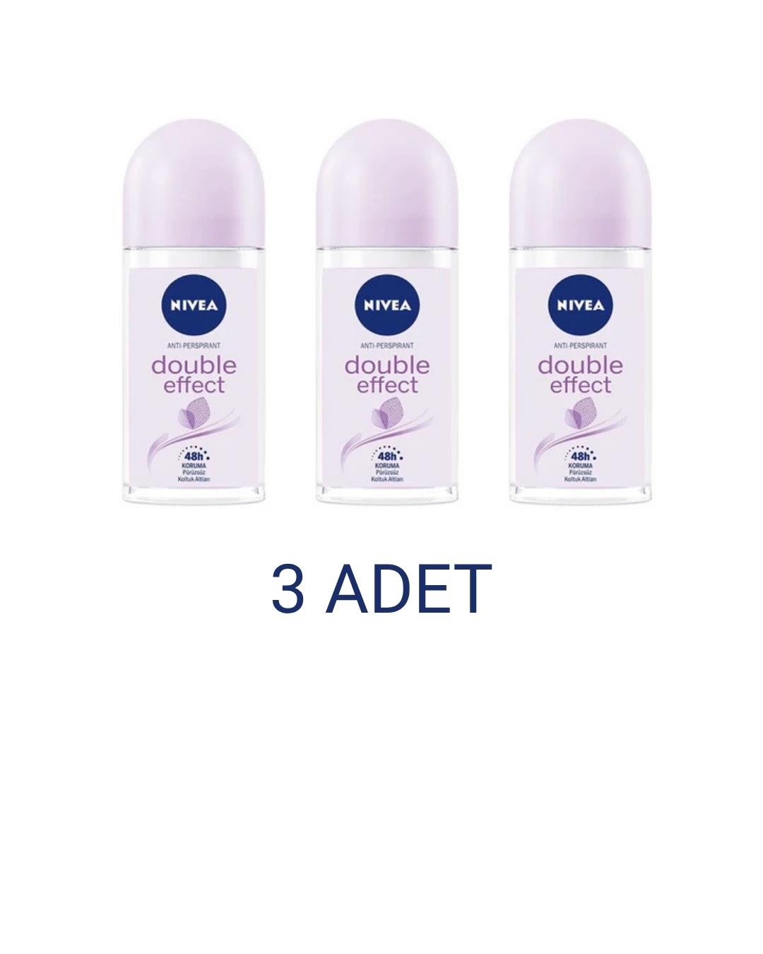 Nivea Double Effect Kadın Roll On Deodorant 50 Ml x 3 Adet