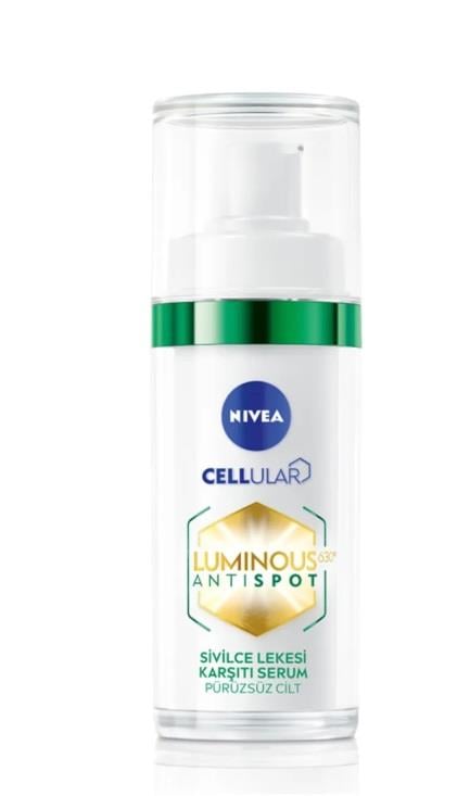 NIVEA FACE  -Yüz Bakım Serumu - LUMinouS630 CeLLulaR AntiSpot Sivilce Lekesi Karşıtı Serum -  Salisilik Asit İçerikli Patentli Formül 30 ML - Yağlı Ciltler
