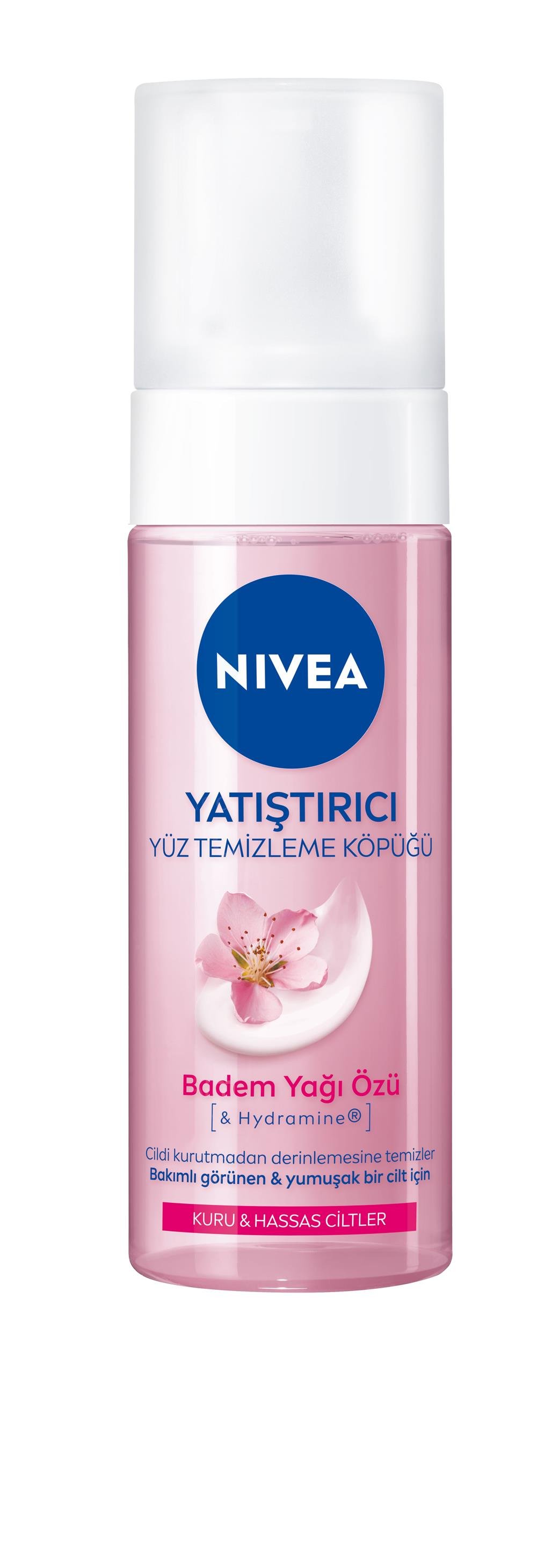 NIVEA FACE - Yüz Temizleyici - YATIŞTIRICI Yüz Yıkama Köpüğü - Badem Yağı ve Hydra IQ İçeriği ile Derinlemesine Temizlik ve Hassas Bakım - 150 ML - Kuru/Hassas Ciltler