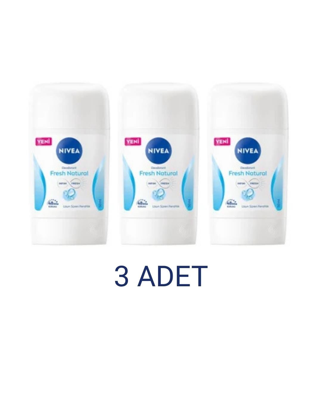 Nivea Fresh Natural Kadın Stick Deodorant 50 Ml x 3 Adet