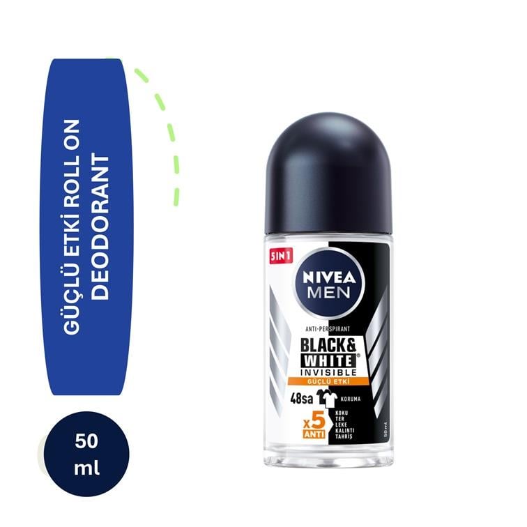 NIVEA MEN BLACK&WHITE  GUCLU ETKI ROLL ON 50 ML