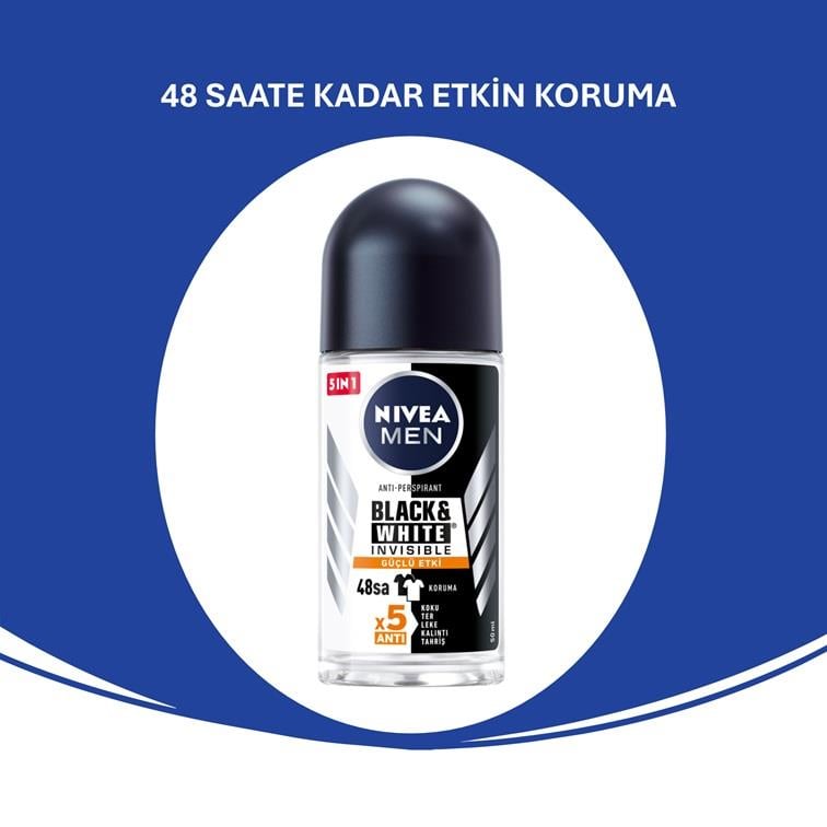 NIVEA MEN BLACK&WHITE  GUCLU ETKI ROLL ON 50 ML